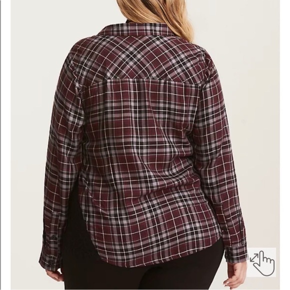 Torrid flannel patterned top, size 1. - Picture 2 of 5